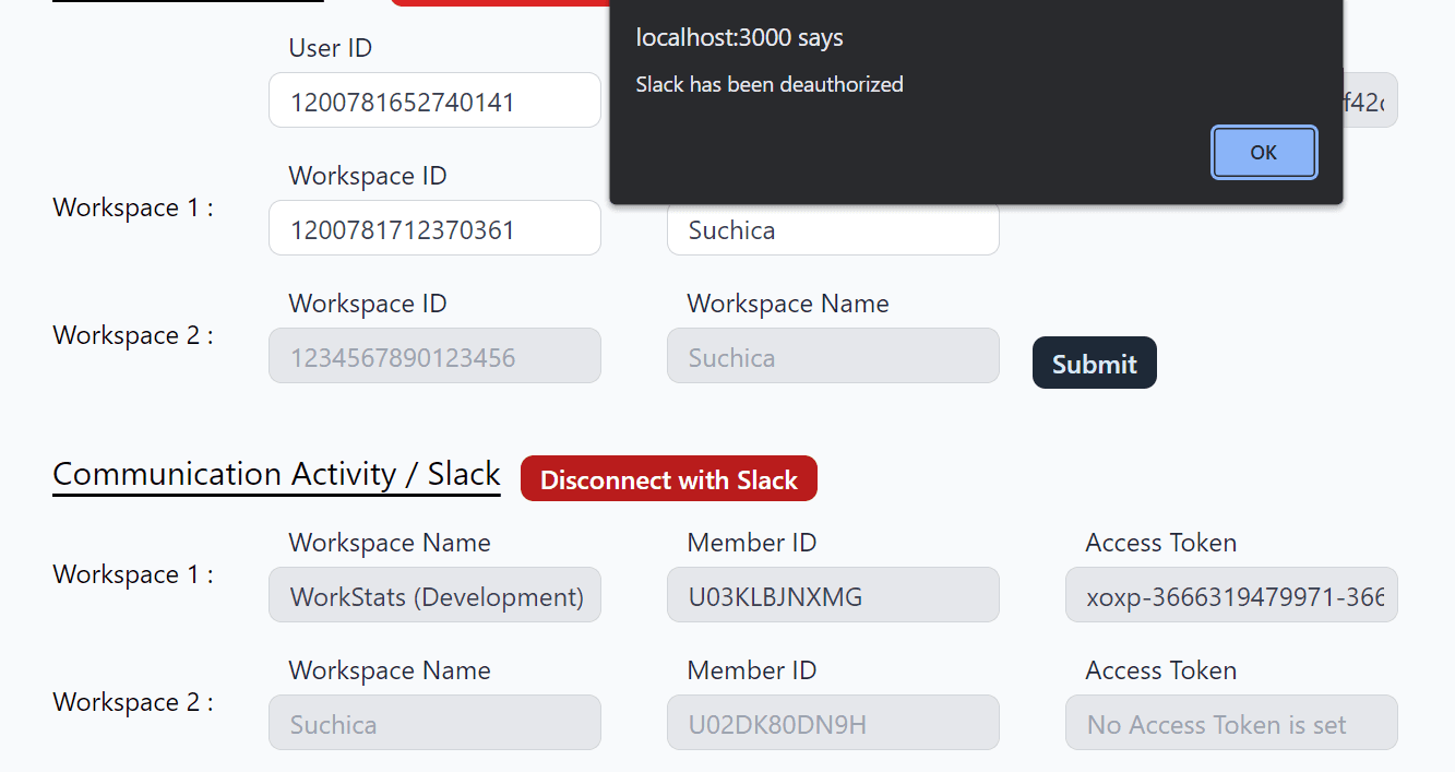 Slack integration is being disconnected